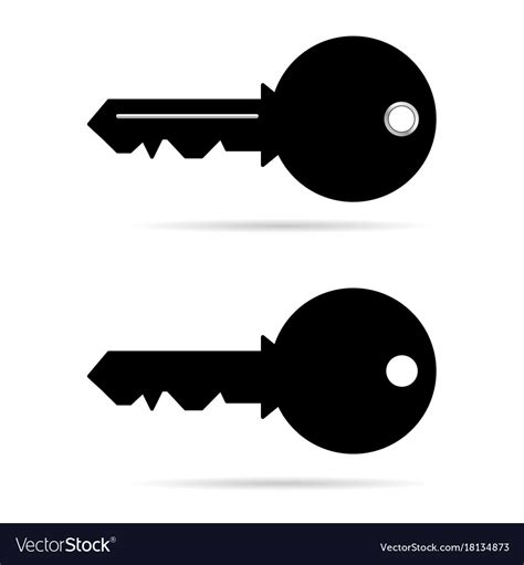 Key icon silhouette Royalty Free Vector Image - VectorStock