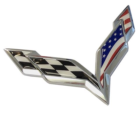 C7 Corvette Flag Emblem Inserts - RPIDesigns.com