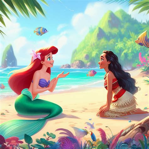 Ariel and Moana by FloodUnversed on DeviantArt