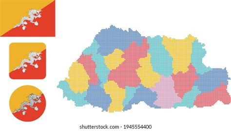 Flag Map Map Flag Bhutan Stock Vector (Royalty Free) 1945554400 ...