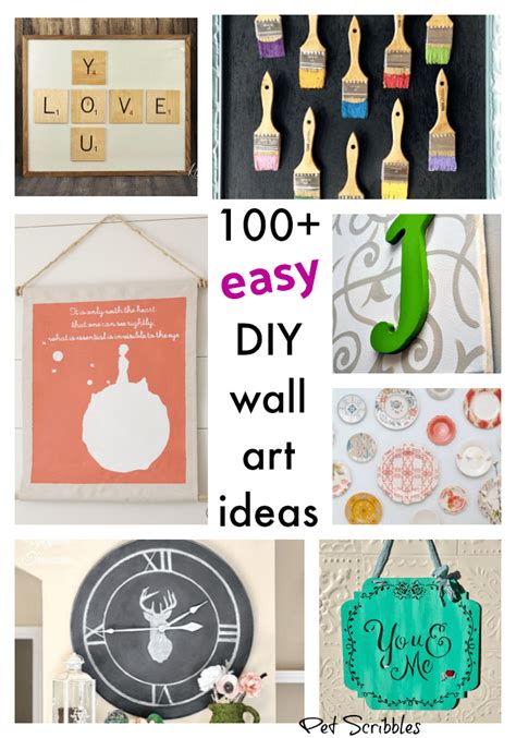 100 Easy DIY Wall Art Projects You Will Love - Garden Sanity by Pet Scribbles