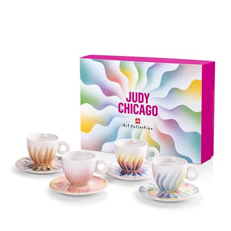 Set of 4 cappuccino cups - the Judy Chicago illy Art Collection