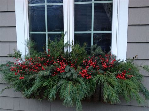 Pin by Angel Hilliard on Window Boxes and Planters | Christmas window boxes, Winter planter ...