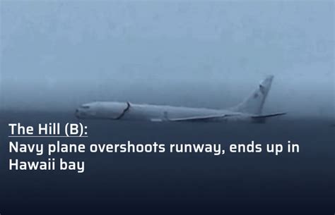 US Navy Plane Overshoots Runway in Hawaii : r/newswall