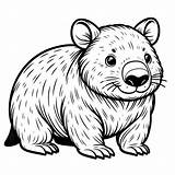 Wombat Coloring Pages 3  Gem sketch template