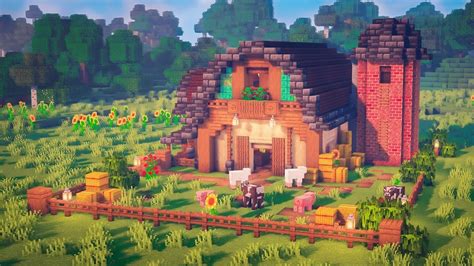 Aesthetic Animal Barn Design Ideas in Minecraft - TBM | TheBestMods