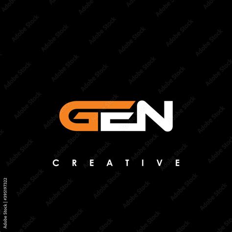 GEN Letter Initial Logo Design Template Vector Illustration Stock Vector | Adobe Stock
