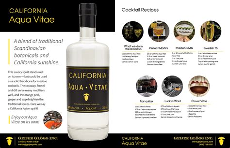 California Aqua Vitae — Geijer Spirits