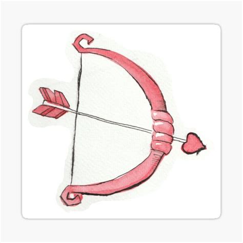 "Cupid's bow pen and ink drawing" Sticker by eggnogart | Redbubble