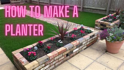 How to make a brick raised garden planter - YouTube