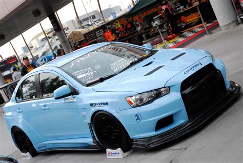 Team Hybrid's Custom Mitsubishi Lancer Evolution X Features Performance Air Filter at SEMA