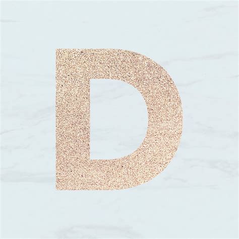 Glitter capital letter D sticker | Premium PSD - rawpixel