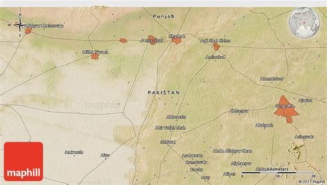 Satellite 3D Map of Sargodha