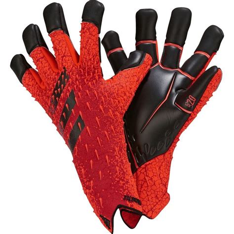 adidas Goalkeeper Gloves Predator 20 Pro Hybrid Meteorite - Solar Red/Black