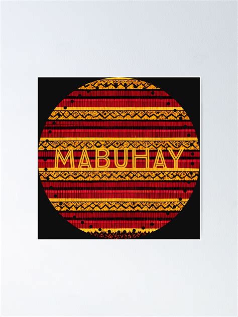 "Mabuhay Philippines Tagalog Tribal Design" Poster for Sale by ...