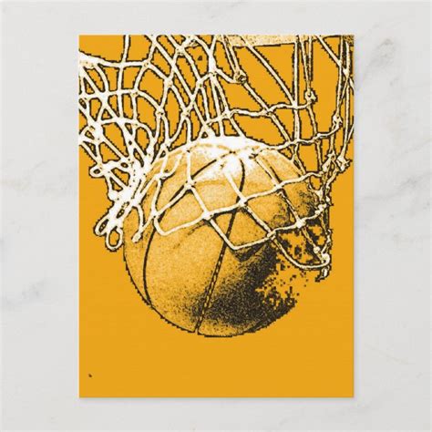 Pop Art Basketball Postcard | Zazzle.com