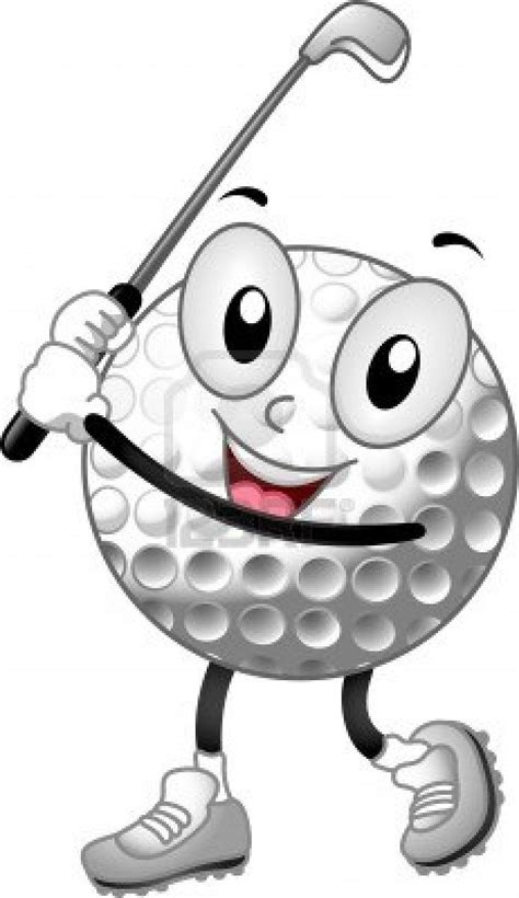 Mascot Illustration of a Golf Ball Holding a Golf Club | Golf humor, Golf art, Golf school