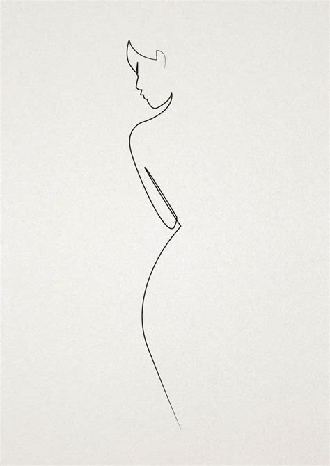 Download One Line Drawing Woman’s Silhouette Wallpaper | Wallpapers.com