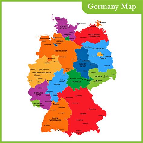 Germany Map of Regions and Provinces - OrangeSmile.com