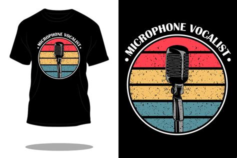 Microphone Vocalist Retro T-shirt Design Graphic by 5amil.studio55 ...