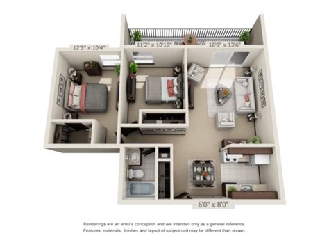 Floor Plans of Knollwood Towers West Apartments in Hopkins, MN