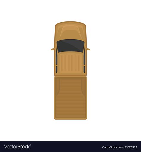 Pickup truck top view passenger adventure Vector Image