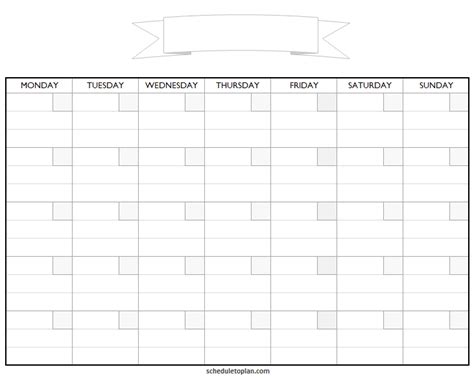 Printable Monthly Schedule | Monthly schedule template, Schedule ...