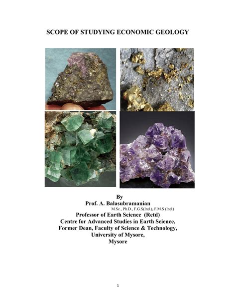 (PDF) SCOPE OF STUDYING ECONOMIC GEOLOGY