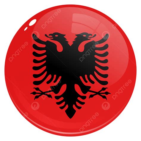 Albania Flag Vector Hd PNG Images, Round Country Flag Albania, Round, Country, Flag Albania PNG ...