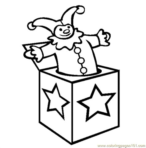 Toy Box Clip Art Black And White Sketch Coloring Page