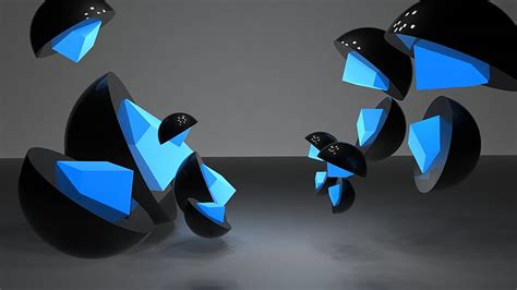 Online crop | HD wallpaper: 3d, abstract, art, black, blue, CG, contrast, digital, Float ...