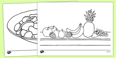 Fruit Colouring Sheets (teacher made) - Twinkl