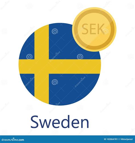 Sweden flag and currency stock illustration. Illustration of rate ...