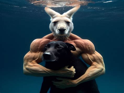 Kangaroo Tries Drowning Martial Arts Man Attempting to Save His Dog in ...