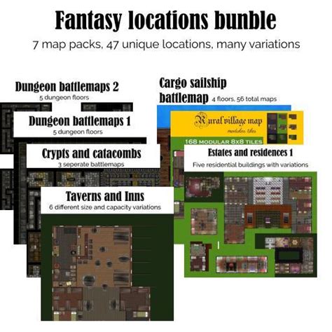 Fantasy locations bundle | Roll20 Marketplace: Digital goods for online tabletop gaming