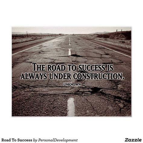 Road To Success Poster | Zazzle.com in 2020 (With images) | Success poster, Inspirational ...