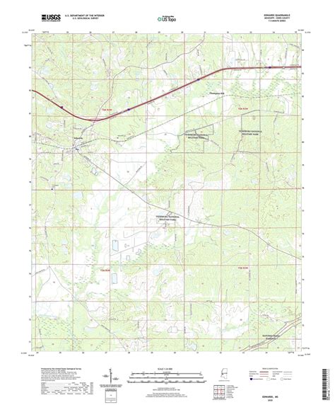 Edwards Mississippi US Topo Map – MyTopo Map Store