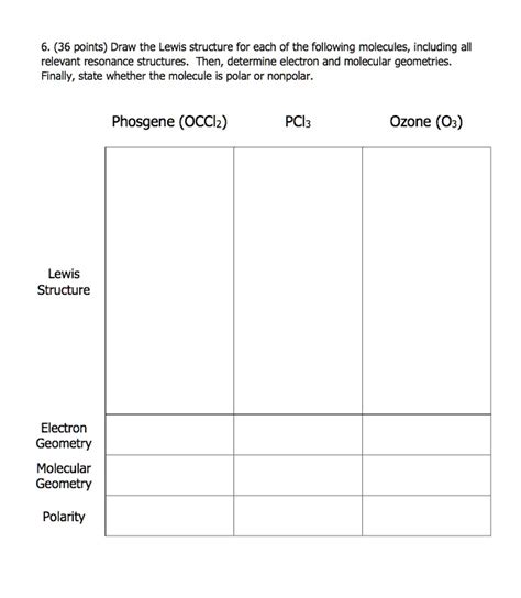 VIDEO solution: (36 points) Draw the Lewis structure for each of the ...