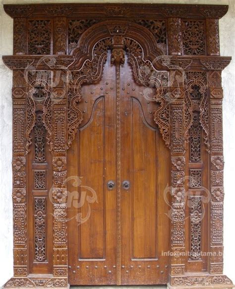 Pintu Gebyok Ukiran Jepara | Minimalis Jati | Harga Murah | Jepara, Wooden door design, Asian doors