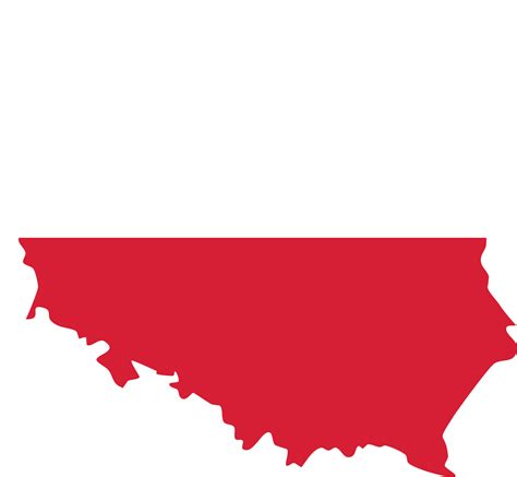 Poland map with national flag. 21623448 PNG