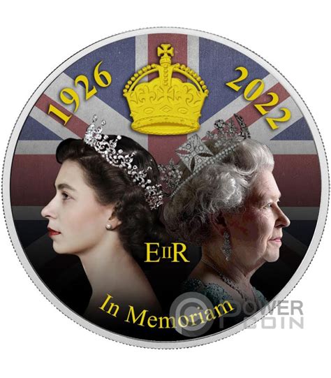 IN MEMORIAM QUEEN ELIZABETH II 1 Oz Silver Coin 2£ Pound United Kingdom ...