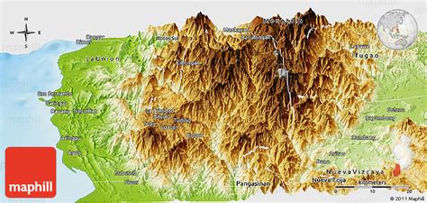 Physical Panoramic Map of Benguet