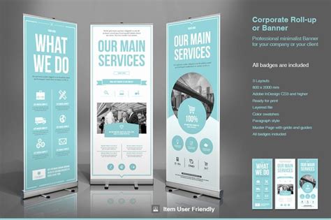 Retractable Banner Template Psd Inspirational Business Roll Up Banner Flyer Templates On ...