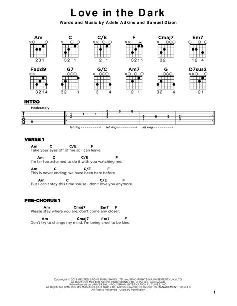 Love In The Dark by Adele - Really Easy Guitar - Guitar Instructor