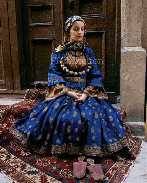 •Azerbaijan national woman attire Garabakh region XIX century by FR collection | Azerbaijani ...