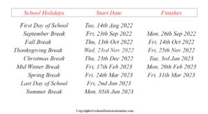 Granite County School District Proposed Calendar 2022-2023 School ...