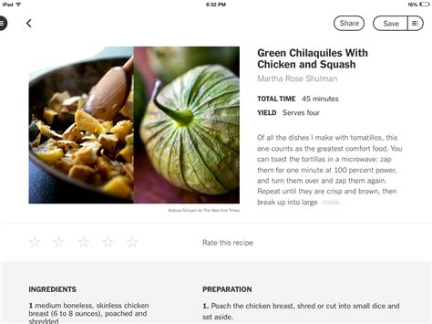 NYT Cooking – Recipes from The New York Times | TabPatterns: Tablet UI ...