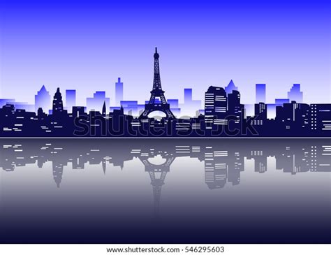 Paris City Skyline Silhouette Background Vector Stock Vector (Royalty Free) 546295603 | Shutterstock