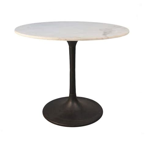 36 in. Enzo Black Round Marble Top Dining Table MT3636-BLK - The Home Depot