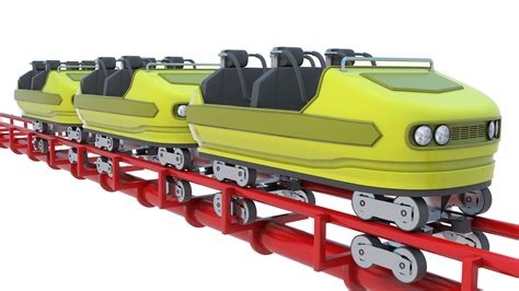 Roller Coaster Track and Train 3D model - TurboSquid 1812592